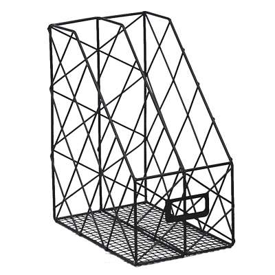 New Design Hot Selling Single Or Double Compartments Mesh Metal Office Desk Organizer Magazine Holder Storage Basket